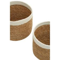 Decoratieve handgemaakte jute, zeegras, katoenen touw, geweven, met plastic voering, multifunctionele, duurzame, waterdichte, opvouwbare opbergmanden