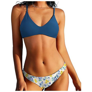 Women's <b>Sexy</b> Beach <b>Bikini</b> Two Piece <b>Set</b> Spandex/Nylon Material Breathable Eco-Friendly Summer Swimwear - Product Image 1