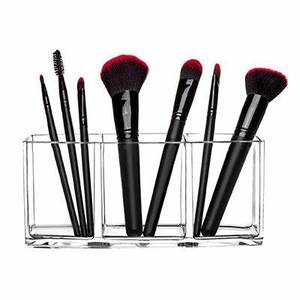 Porte-pinceau cosmétique acrylique élégant Design élégant pour organiser et afficher les pinceaux de beauté essentiels - Product Image 1