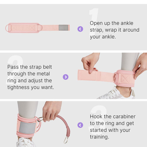 Weightlifting <b>Ankle</b> Straps Adjustable Gym Cable Straps for Glute Kickback Leg and Lower Body Workouts - Product Image 4