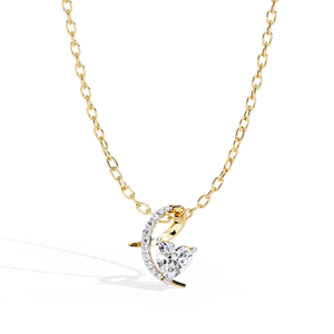 Collar con Colgante Solitario de Moissanita Corte Corazón, Plata 925 con Baño de Rodio, Joyería Romántica para Mujer, Ideal para Bodas - Product Image 4