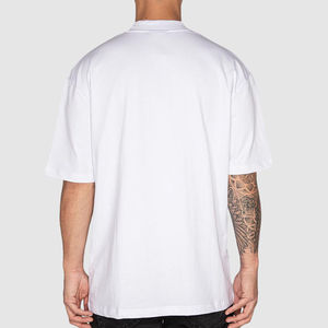 T-shirts pour hommes personnalisés, coupe oversize, épaules tombantes, impression en relief, tissu épais - Product Image 4