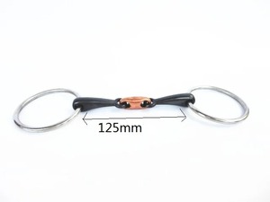 Bocado de hierro dulce de 11.5cm con anillo suelto tipo snaffle para caballo, equipo ecuestre de 15.5cm - Product Image 2
