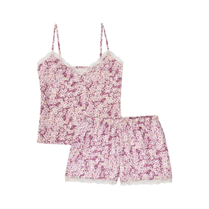 Conjunto de pijama corto de satén sin mangas para mujer, sexy y cómodo, de dos piezas. - Product Image 6