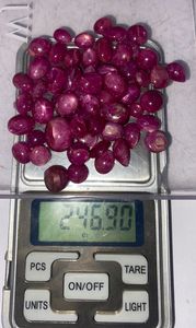 Lot de 59 cabochons en rubis étoilé rouge naturel, 246,90 carats |   Pierre précieuse authentique en rubis étoilé, vente en gros pour la bijouterie - Product Image 5