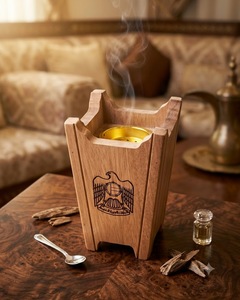 Handmade Wooden Bakhoor Incense <b>Burner</b> Madhkan Aromatherapy Holder Indoor Home Decor - Product Image 1