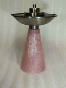 Brûleur et support d'encens en marbre rose et métal, fait main, moderne, diffuseur d'aromathérapie au bois de santal, anti-odeur, décoration d'intérieur - Product Image 3