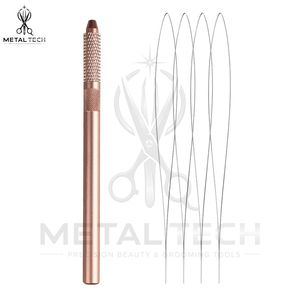 Professional Hair Extension Loop <b>Needle</b> Wire Threader Pulling Hook Tool For Micro Ring <b>Beads</b> Extensions Salon DIY Accessory - Product Image 2