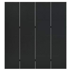 ฉากกั้นห้องเหล็กสีดำ 4 แผง ขนาด 63"x70.9" พร้อมฉากกั้น - Product Image 2