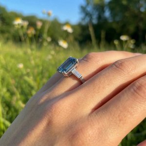 Bague ajustable en argent sterling 925 plaqué or avec diamant de laboratoire, bijou élégant et tendance, sertissage brillant, cadeau idéal - Product Image 5