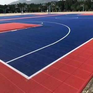 Suelo de Vinilo Encastrable Portátil para Canchas de Baloncesto, Uso en Interiores, Material PP, Diseño Moderno, Antideslizante, Impermeable, Gráfico - Product Image 1