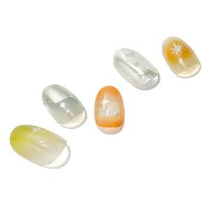Autocollants pour ongles en gel semi-durci de qualité salon 100% réel coréen, vegan, sans cruauté, non toxique, manucure en gros 28 - Product Image 1