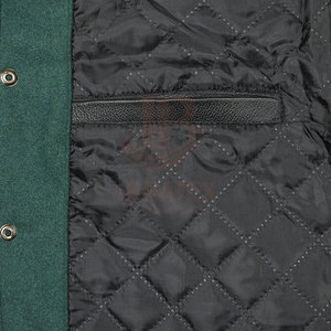 Veste d'hiver pour homme, couleur unie, design unique, haute qualité, manches en cuir élégantes, veste de style Letterman pour homme - Product Image 5