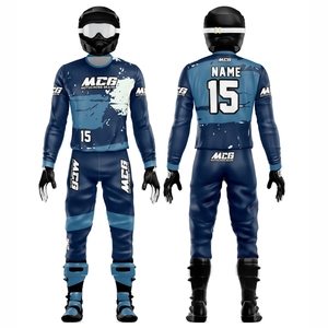 Équipement de course tout-terrain pour motocross, ATV, avec design élégant pour femmes et hommes, tissu extensible 100% personnalisé, impression par sublimation - Product Image 1