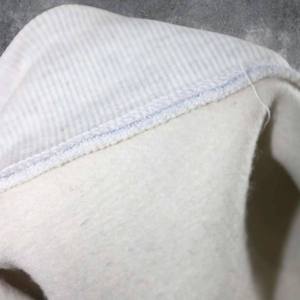 <b>White</b> Mock Neck <b>Sweatshirt</b> with Large Green Letter Front Straight Cut Long Sleeves Rib Cuffs and Hem Private Label Apparel - Product Image 3