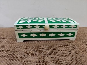 Luxury Bone Inlay Decorative Wood Box Handmade Jewelry Organizer <b>Storage</b> <b>Chest</b> for Home Office Hotel Wedding and Gift Collection - Product Image 4