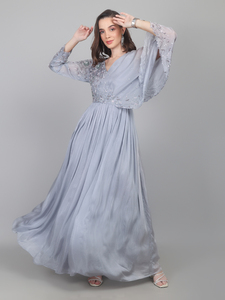 Vestido de fiesta de seda para mujer, elegante y cómodo, de 1 pieza, con lentejuelas y perlas, colección premium. - Product Image 2