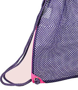 Grand sac fourre-tout de plage réutilisable en maille de nylon noir transparente grande capacité, petits sacs en maille de polyester lavables avec cordon de serrage - Product Image 2