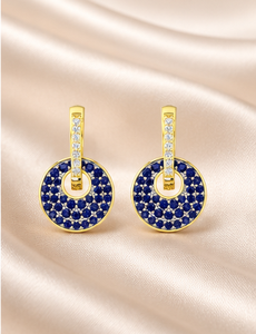 Pendientes Colgantes Circulares de Plata de Ley 925 con Baño de Rodio para Mujer, Hechos a Mano, Producto al por Mayor Seaila IJEF004, Regalo de Lujo para Bodas y Fiestas - Product Image 4