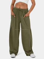 Pantalon de jogging pour femme, taille mi-haute, couleur unie, respirant, grande taille, hiver