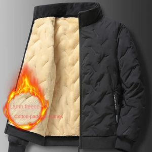 SELF INDUSTRY Eco-Friendly Fleece-Lined <b>Quilted</b> Two-Piece Winter Streetwear Tracksuit Warm Casual Hooded <b>Sweatshirt</b> Jogger Set - Product Image 6