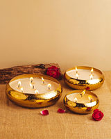 Urli en or martelé, cire de soja organique et paraffine, fait main, écologique, non toxique, couleur personnalisée, aromathérapie, décoration d'intérieur