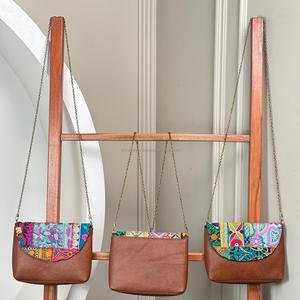 Custom Designs 100% Genuine Leather Sling Bag with Floral Embroidery Handmade Crossbody Chain Bag Boho-hippie Stylish Handbag - Product Image 5