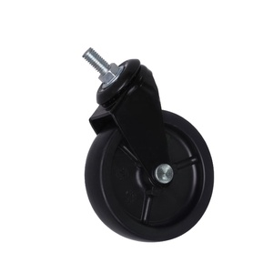 Roulettes industrielles 3 pouces 75mm PP Roulette pivotante à tige filetée M8 - Product Image 5