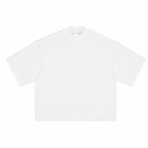 Vintage <b>Mock</b> <b>neck</b> Tee Unisex Crop <b>Top</b> 220 Grams Heavy Weight Quick Dry Black Plain Oversized 100% Cotton Boxy Gym College - Product Image 3