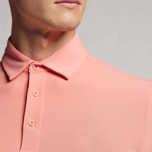 Chemises décontractées pour hommes, taille plus, en tricot uni, respirantes, avec logo brodé, manches courtes, en coton, polo, respirantes, écologiques - Product Image 5