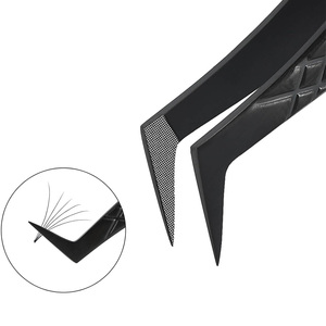 Pince à cils et à sourcils, lot de 5, en acier inoxydable japonais, à pointe courbée et lisse, marque OEM, anti-magnétique, durable, 10 mm - Product Image 4