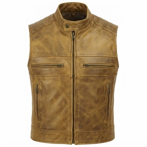 Windproof Waterproof Genuine Leather <b>Vest</b> for Men Custom Made Winter Casual Outerwear High Quality Made in Pakistan - Product Image 6