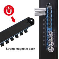 Rail de support magnétique à dégagement rapide pour douilles, en aluminium et plastique, pour embouts de 3/8 et 1/2 pouce, 20 pièces, OEM ODM, Industriel et Bricolage