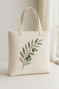 Sac fourre-tout en coton fait main avec motif papillon brodé pour un usage quotidien - Product Image 2
