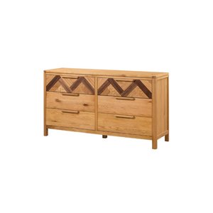Commode en bois à 6 tiroirs, design contemporain, collection MARS, meilleur prix, pour chambre à coucher, écologique, rangement durable - Product Image 1