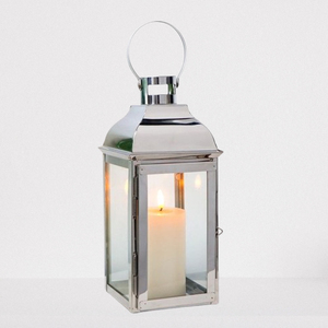 Classy Design Metal And Clear Glass Candle <b>Lanterns</b> Sliver Finished Metal <b>Lantern</b> for Home & Wedding Customized - Product Image 2