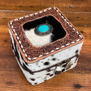 2024 luxe en gros en cuir repoussé à la main grande boîte à bijoux haute qualité concepteur cuir de vachette voyage bijoux organisateur étui - Product Image 2