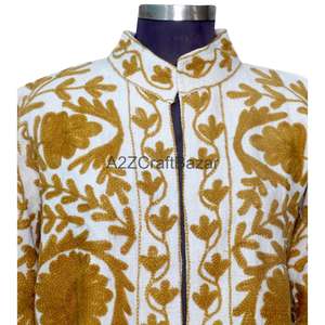 Chaqueta Bordada de Algodón TNT Ecológica con Volantes Tejidos Suzani, Estilo Boho Vintage para Mujer, Marca A2ZCraftBazar - Product Image 3