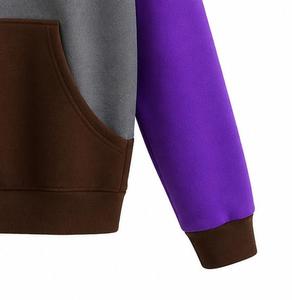 Sudadera con Capucha Unisex con Bloques de Color, Diseño de Parches, Corte Regular, Informal, para Otoño, Tejido de Punto, Impermeable - Product Image 6