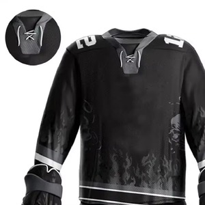 Conjunto de Uniforme de Hockey sobre Hielo de Poliéster Personalizado de Alta Calidad, Transpirable, de Secado Rápido, Ecológico, Camiseta y Pantalones Cortos Deportivos con Diseño de Bandera - Product Image 6