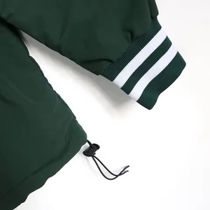 Chaqueta de hombre personalizada de primera calidad, estilo vintage, verde, con media cremallera, banda acanalada a rayas en el puño de la manga, protección ultravioleta - Product Image 3