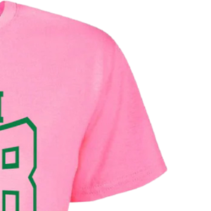   Camiseta Fabricada en 1908, Color Rosa, con Gráfico Bordado, Cuello Redondo, Manga Corta, Informal, Unisex, Suave, Transpirable, para Verano - Product Image 2