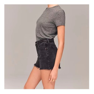 Women's High Waist Skinny Fit <b>Denim</b> Jeans Shorts Custom <b>Stretch</b> Casual Y2K Streetwear Summer OEM ODM Private Label - Product Image 2