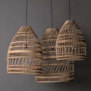 Marcos de pantalla de algas marinas tejidas para decoración del hogar, cubiertas de lámpara de paja, marco decorativo, accesorios de iluminación interior - Product Image 6