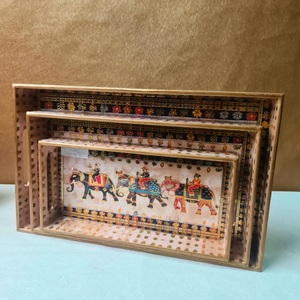 High Demand Solid Wood Decorative Serving Tray Home Decor Wedding Decorative Food Cake Serving Tray Luxury Wooden Trays - Product Image 1