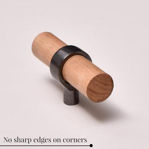 Manijas de Gabinete en Forma de T de Madera Moderna al por Mayor, Tiradores Minimalistas para Armarios, Perillas de Muebles de Madera Natural, Herrajes al por Mayor - Product Image 4