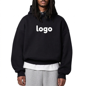 Sudadera con capucha premium de doble capa para hombre, personalizada, de algodón grueso, estilo streetwear estructurado, para marca de etiqueta privada. - Product Image 3