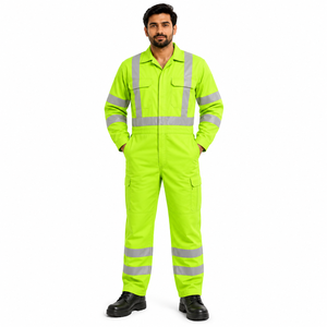 Combinaison de sécurité haute visibilité personnalisée, uniforme de travail réfléchissant, combinaison de protection industrielle, vêtements de travail de construction - Product Image 2