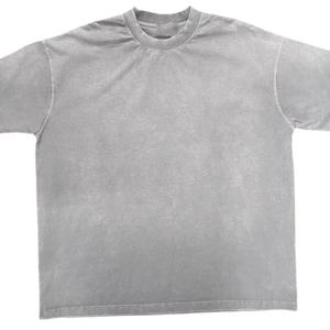 เสื้อยืดโอเวอร์ไซส์แบบฟอกสี 100% ผ้าฝ้าย วินเทจ ลุคสตรีทแวร์ คอกลม แขนสั้น สำหรับผู้ชาย เสื้อฟอกสี - Product Image 5
