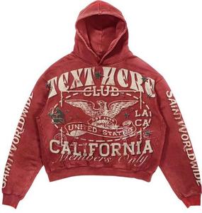 Conjunto de Sudadera y Pantalones Deportivos Personalizados de Doble Cintura con Pedrería, Sudadera con Capucha y Pantalones Anchos, Estilo Holgado para Hombre - Product Image 3